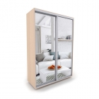 Шкаф-купе 2-х дверный Акцент Купе Акцент-Сим З 1000х600 Дуб молочный