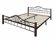 Кровать Мебелик Сартон 1 160 Черный Средне-коричневый