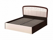 Кровать с подъемным механизмом 180200 Витра Катрин 92.22 Дуб венге Белый песок Санчо крем