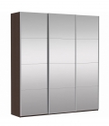 Шкаф-купе трехдверный Е1 Прайм 1800 Зеркало/Зеркало/Зеркало Венге