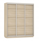 Шкаф-купе трехдверный Е1 Экспресс Трио Элемент 1800х2400h Ясень шимо светлый